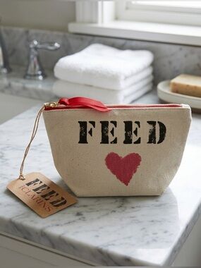 FEED x Clarins Canvas Makeup Bag - New with Tags!